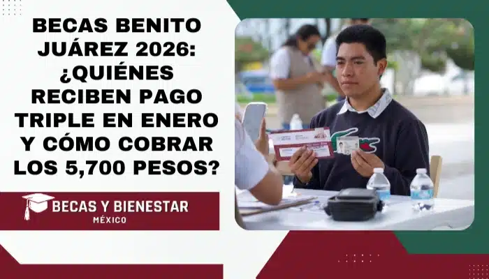 Becas Benito Juárez 2026: ¿Quiénes reciben PAGO TRIPLE en enero y cómo cobrar los 5,700 pesos?