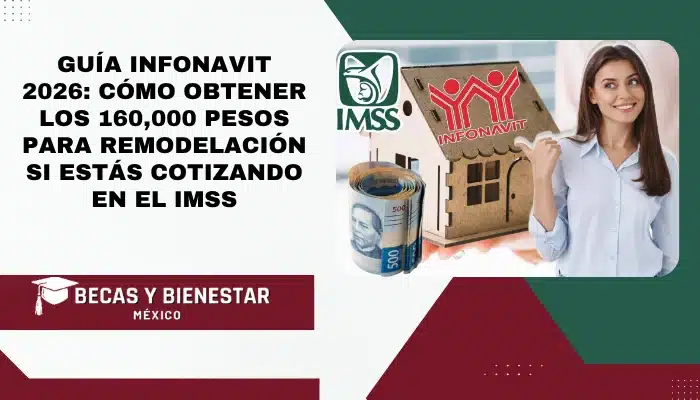 Guía Infonavit 2026: Cómo obtener los 160,000 pesos para remodelación si estás cotizando en el IMSS