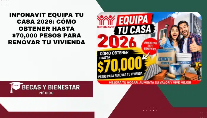 INFONAVIT Equipa Tu Casa 2026: Cómo Obtener Hasta $70,000 Pesos Para Renovar Tu Vivienda