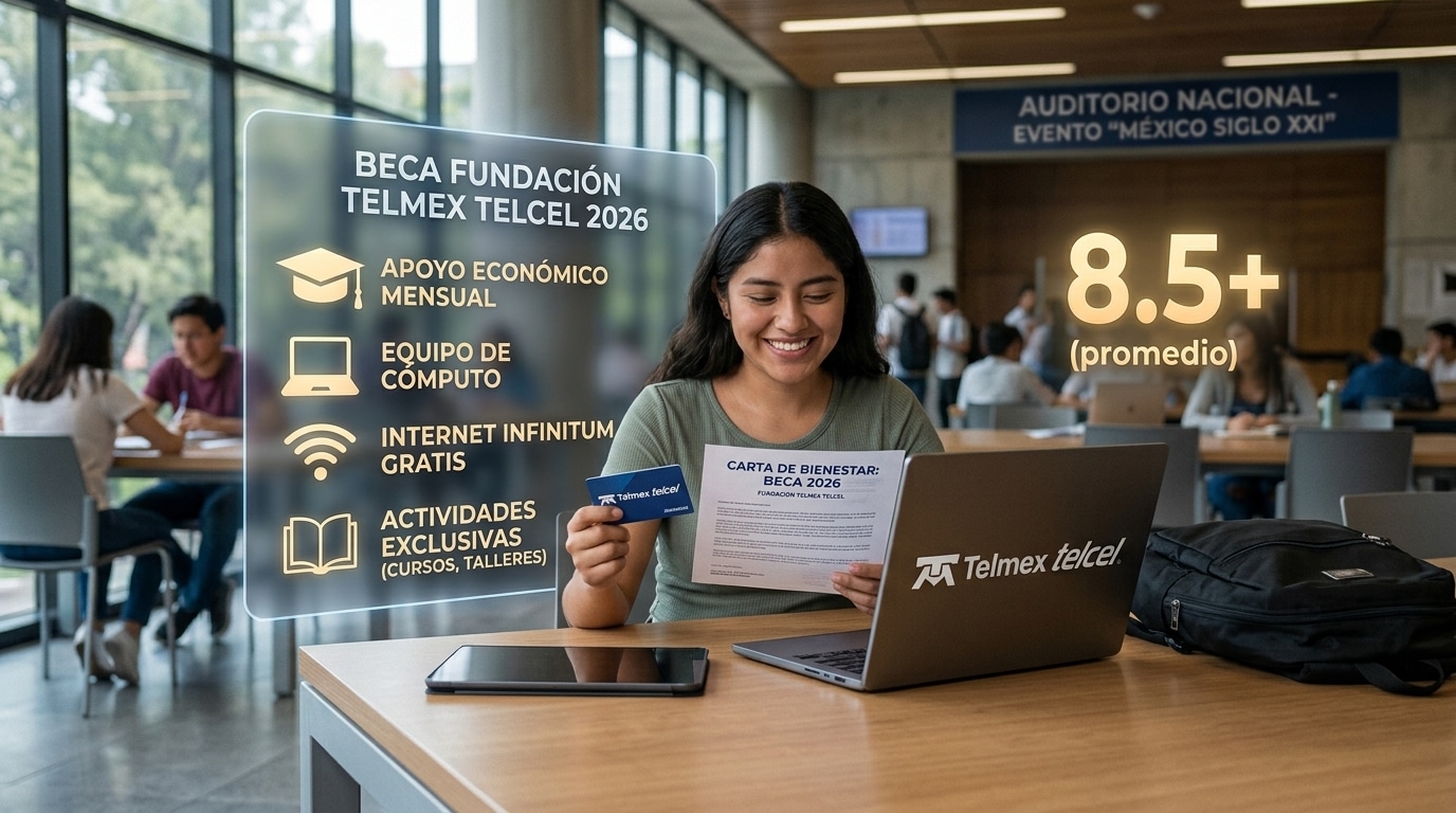 Beca Fundación Telmex Telcel 2026 registro abierto hasta el 22 de septiembre