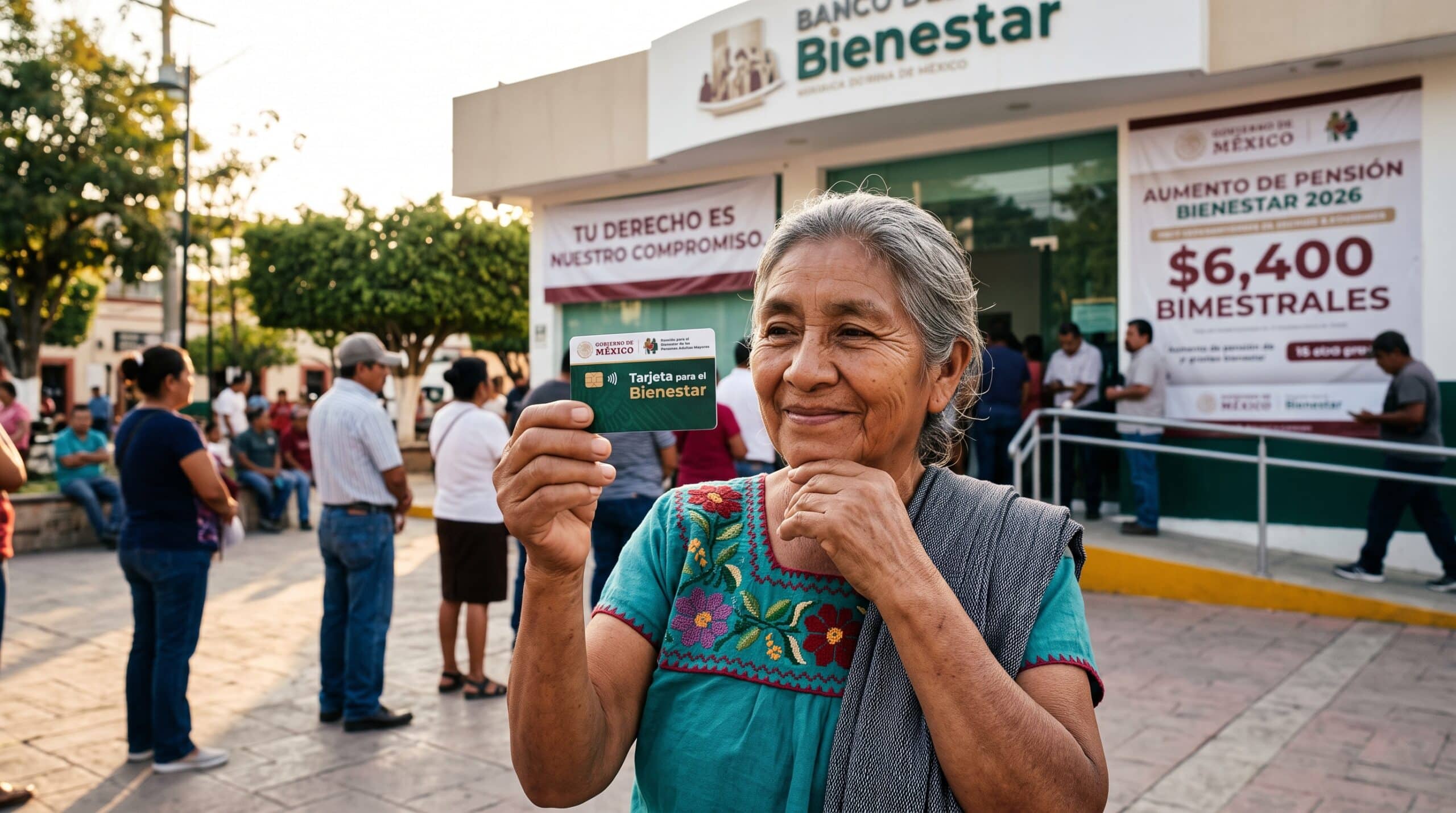 ensión Bienestar 2026 ¿cuánto aumentó Ahora son $6,400 bimestrales