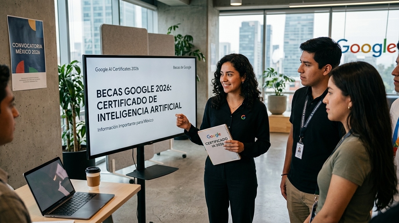 Becas de Google 2026 para el Certificado de IA qué se sabe y cuándo abre la convocatoria en México