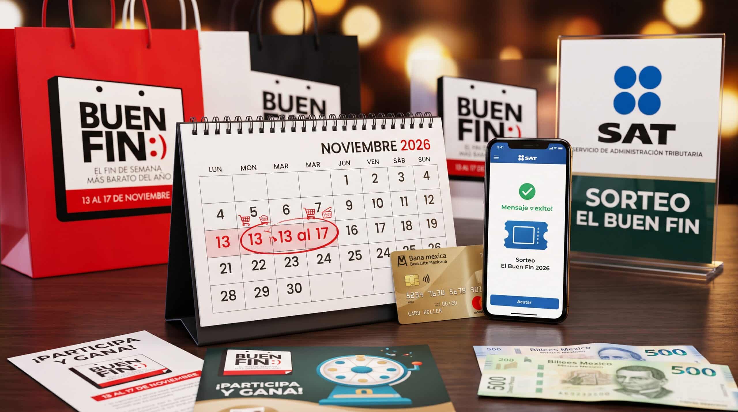 Buen Fin 2026 fechas, cómo participar en el sorteo del SAT y cómo cobrar el premio