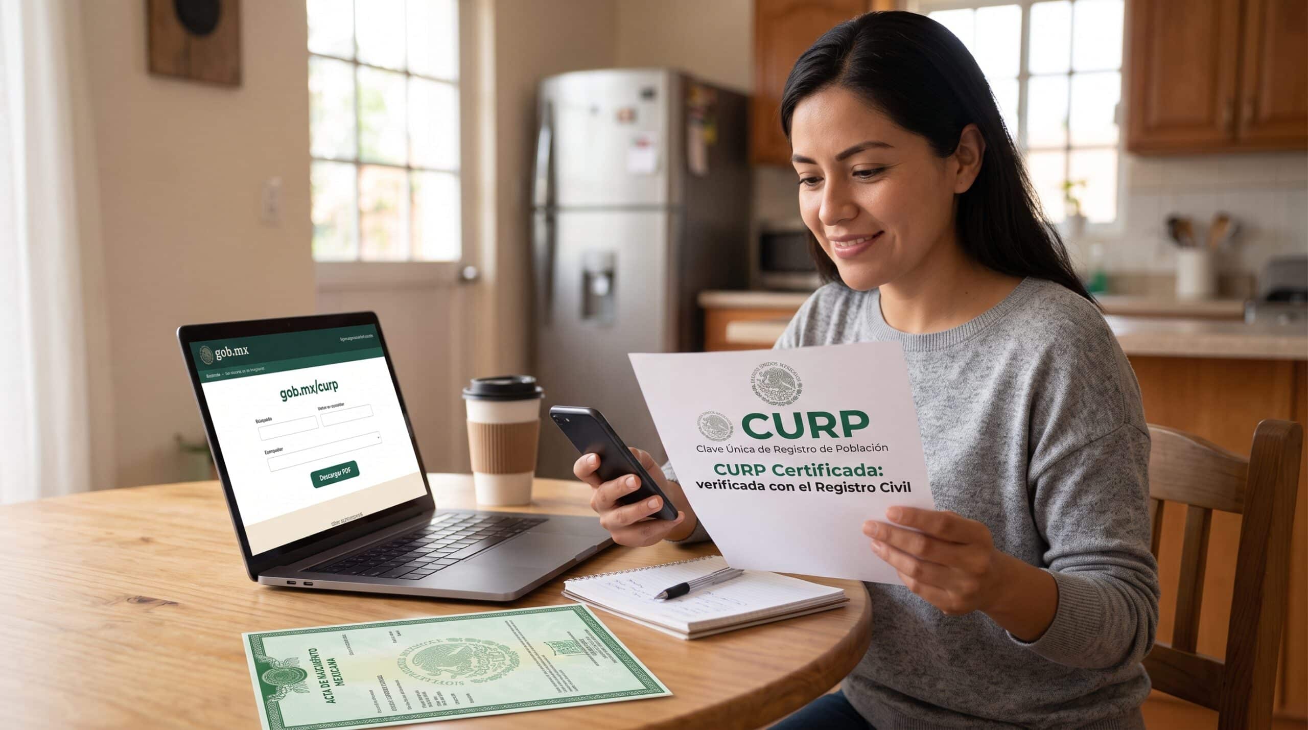 CURP certificada 2026 qué es, cómo descargarla sin costo y qué hacer si no aparece validada