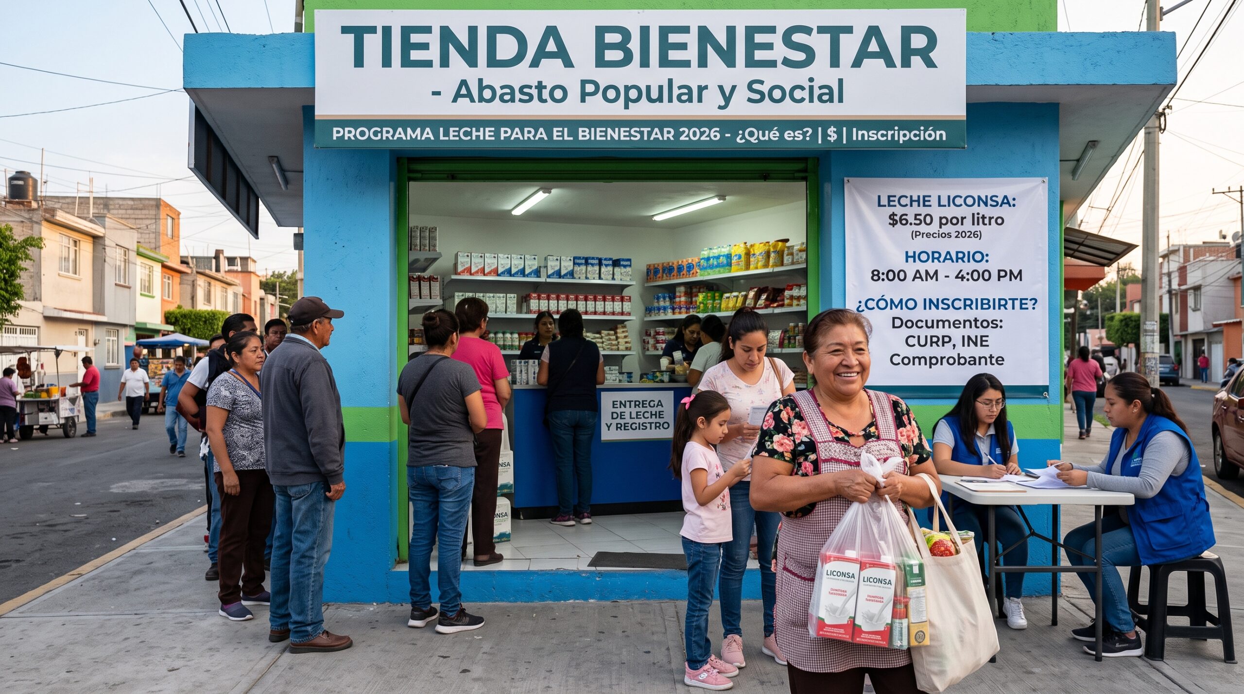 Tiendas Bienestar y Leche para el Bienestar 2026 qué son, cuánto cuesta la leche y cómo inscribirte